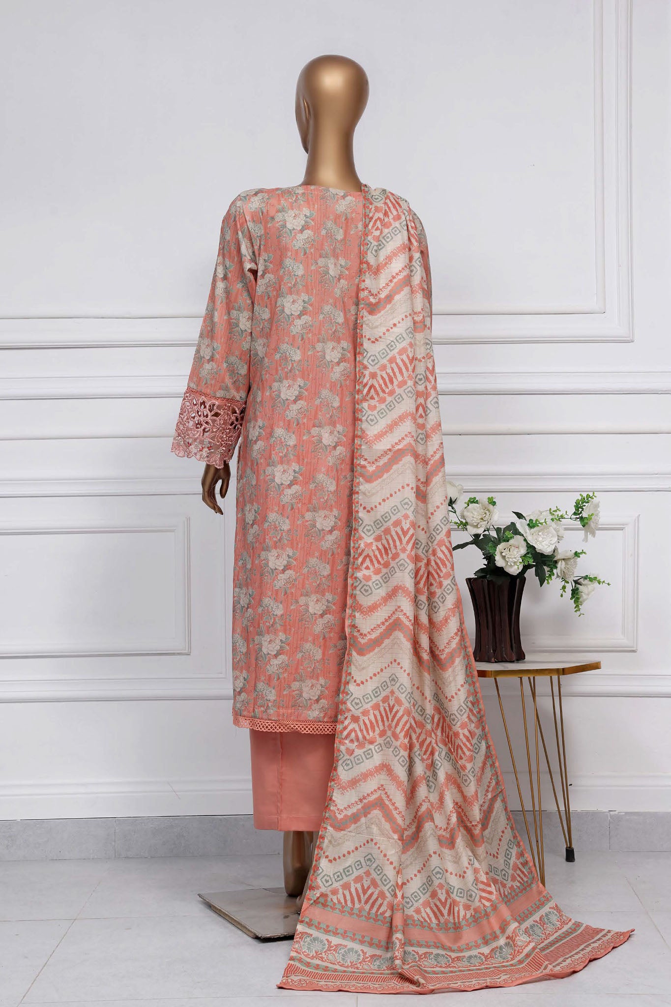 Raya By Sada Bahar Stitched 3 Piece Festive Emb Lawn Collection-CW-D-4054-Pink