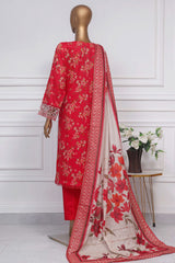 Raya By Sada Bahar Stitched 3 Piece Festive Emb Lawn Collection-CW-D-4058-Red