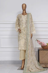 Raya By Sada Bahar Stitched 3 Piece Festive Emb Lawn Collection-CW-D-4089-Lemon