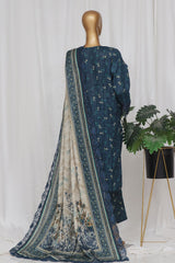 Sada Bahar Stitched 3 Piece Emb Khaddar Vol-03 Collection'2024-CW-ED-8145-Blue