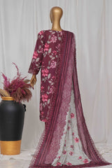 Sada Bahar Stitched 3 Piece Emb Khaddar Vol-03 Collection'2024-CW-ED-8149-Maroon