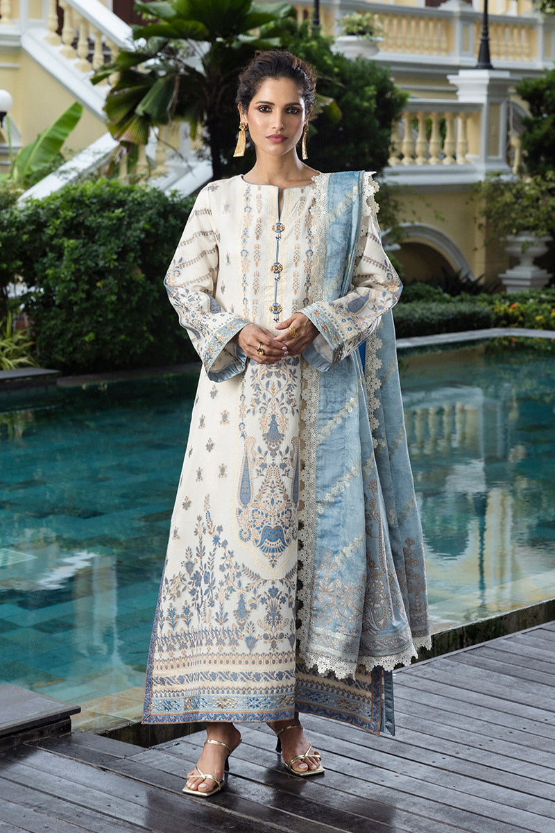 Seraph Hemline By Mushq Unstitched 3 Piece Jacquard Lawn Collection-HML-06-Calafia