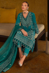 Zinnia By Faiza Saqlain Unstitched 3 Piece Luxury Lawn Collection-Calla