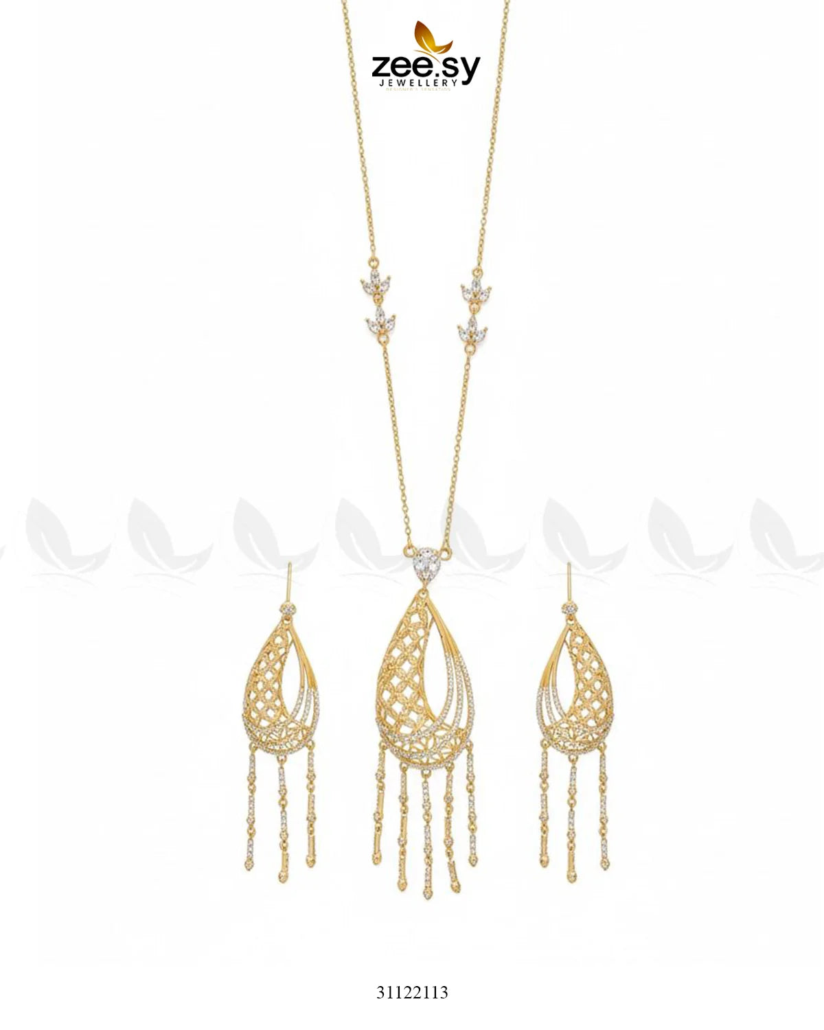 Cascade Dangle Necklace Set - Zeesy Jewellery