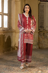 Dhaga Stitched 3 Piece Summer Suit-Celementine