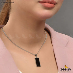 Chains-0048 Silver Black - Zeesy Jewellery