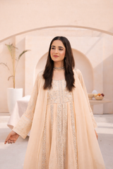 Banno By Manahils Stitched 3 Piece Formals-L-025-PEACH