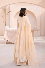 Banno By Manahils Stitched 3 Piece Formals-L-025-PEACH