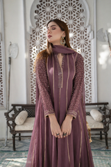 Banno By Manahils Stitched 3 Piece Formals-MAXI-106 - MAUVE