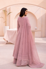 Banno By Manahils Stitched 3 Piece Formals-L-025-MAUVE PINK