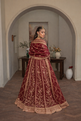 Couture By Manahils Stitched Formals-LUXURY-001-Maroon