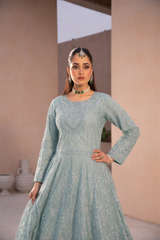 Banno By Manahils Stitched 3 Piece Formals-L-004-GREY