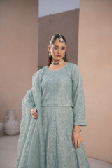 Banno By Manahils Stitched 3 Piece Formals-L-004-GREY