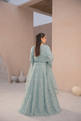 Banno By Manahils Stitched 3 Piece Formals-L-004-GREY