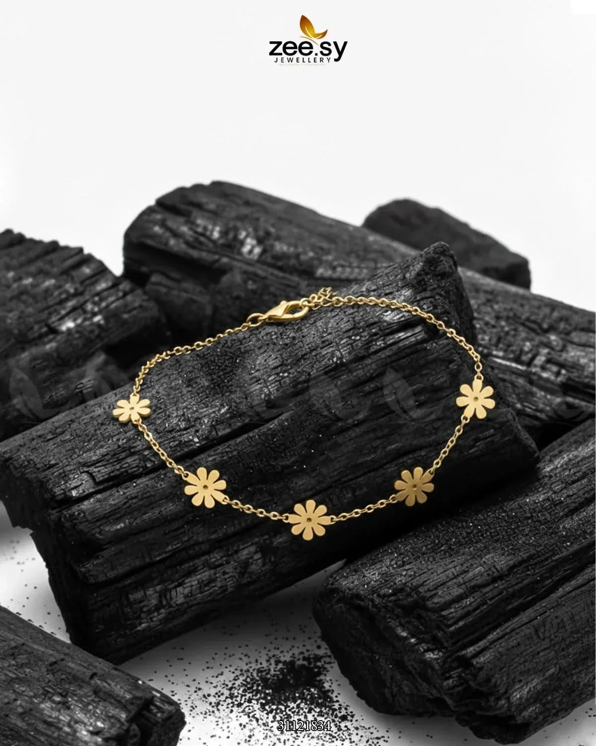 Chic Floral Station Bracelet - Zeesy.pk
