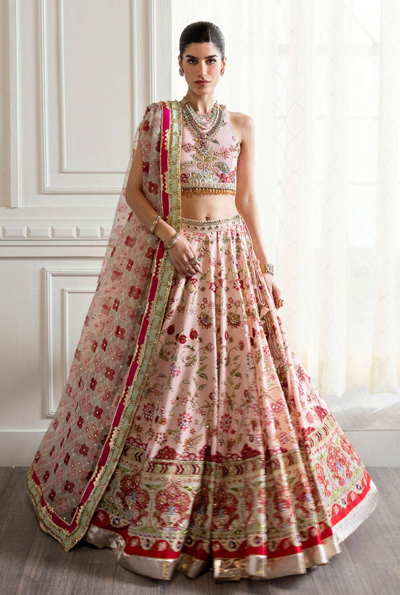 A Beautiful Chaos By Crimson X Saira Shakira Unstitched 3 Piece Wedding Collection'2024-06-Crystal Chinoiserie