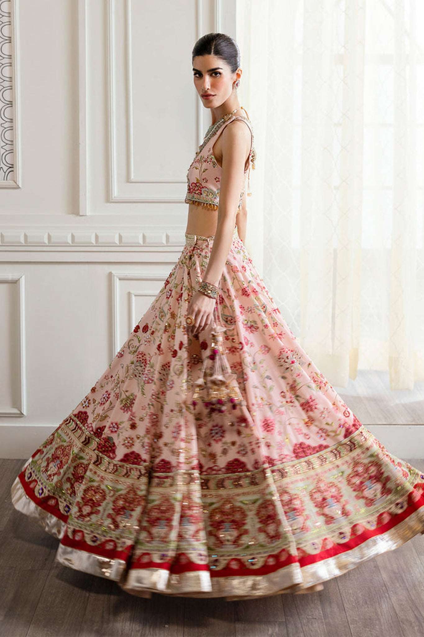 A Beautiful Chaos By Crimson X Saira Shakira Unstitched 3 Piece Wedding Collection'2024-06-Crystal Chinoiserie