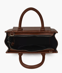 RTW Creation - Chocolate front pocket handbag