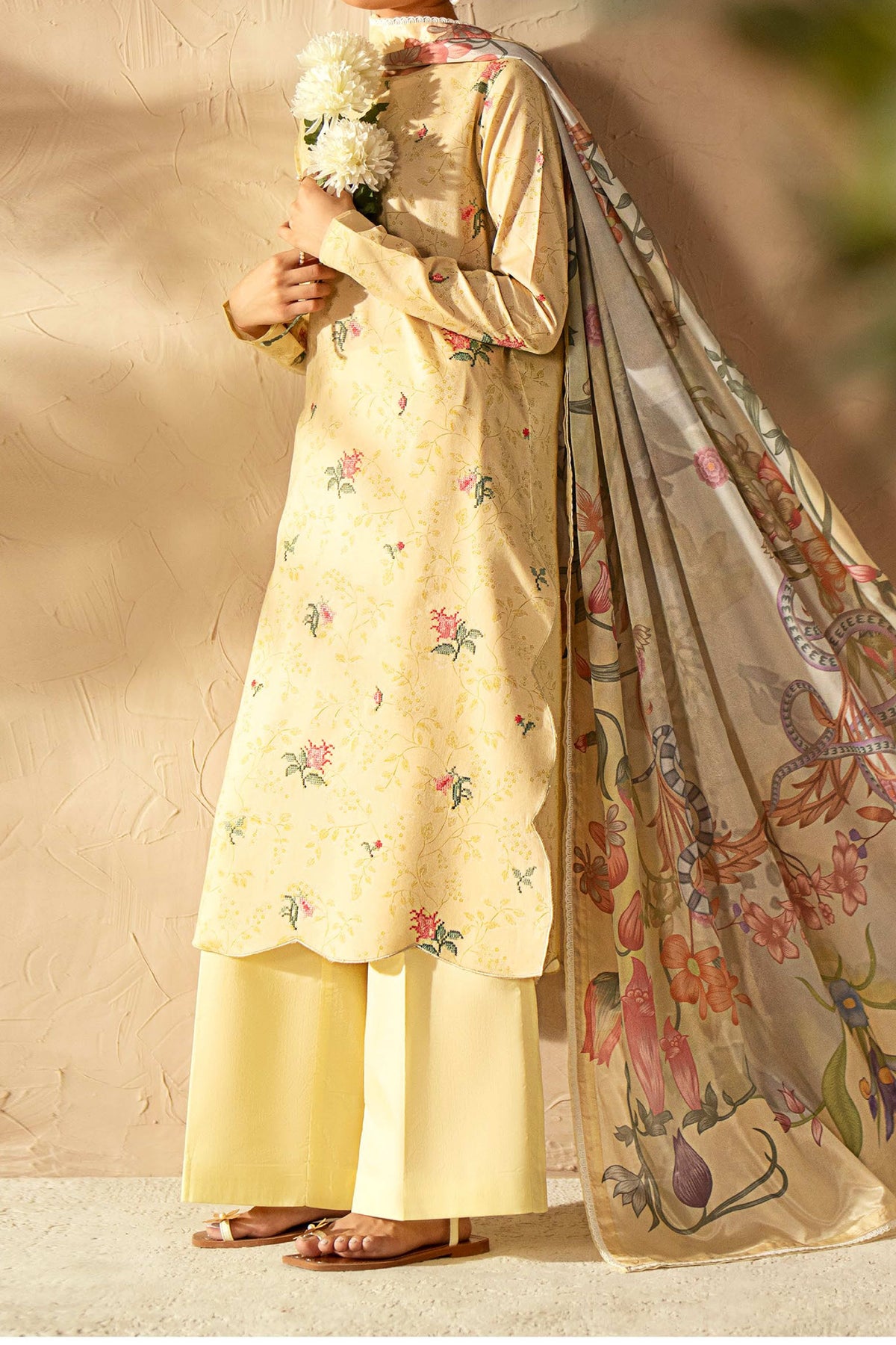 Ilara By Seran Unstitched 3 Piece Digital Printed Cambric Edit Collection'2024-02-Citrine