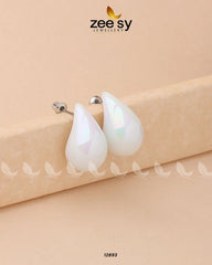 Clarkia Earrings White - Zeesy Jewellery