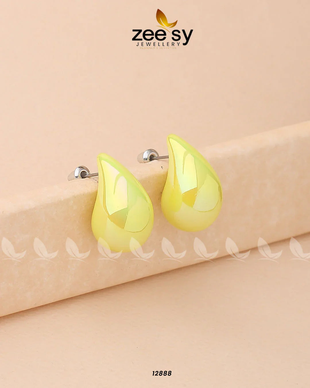 Clarkia Earrings Yellow - Zeesy Jewellery