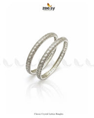 Classic Crystal Lattice Bangles - Zeesy Jewellery