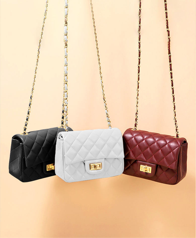 Fineur - Quilted DockLock Crossbody Bag ~ Red