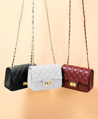 Fineur - Quilted DockLock Crossbody Bag ~ Red