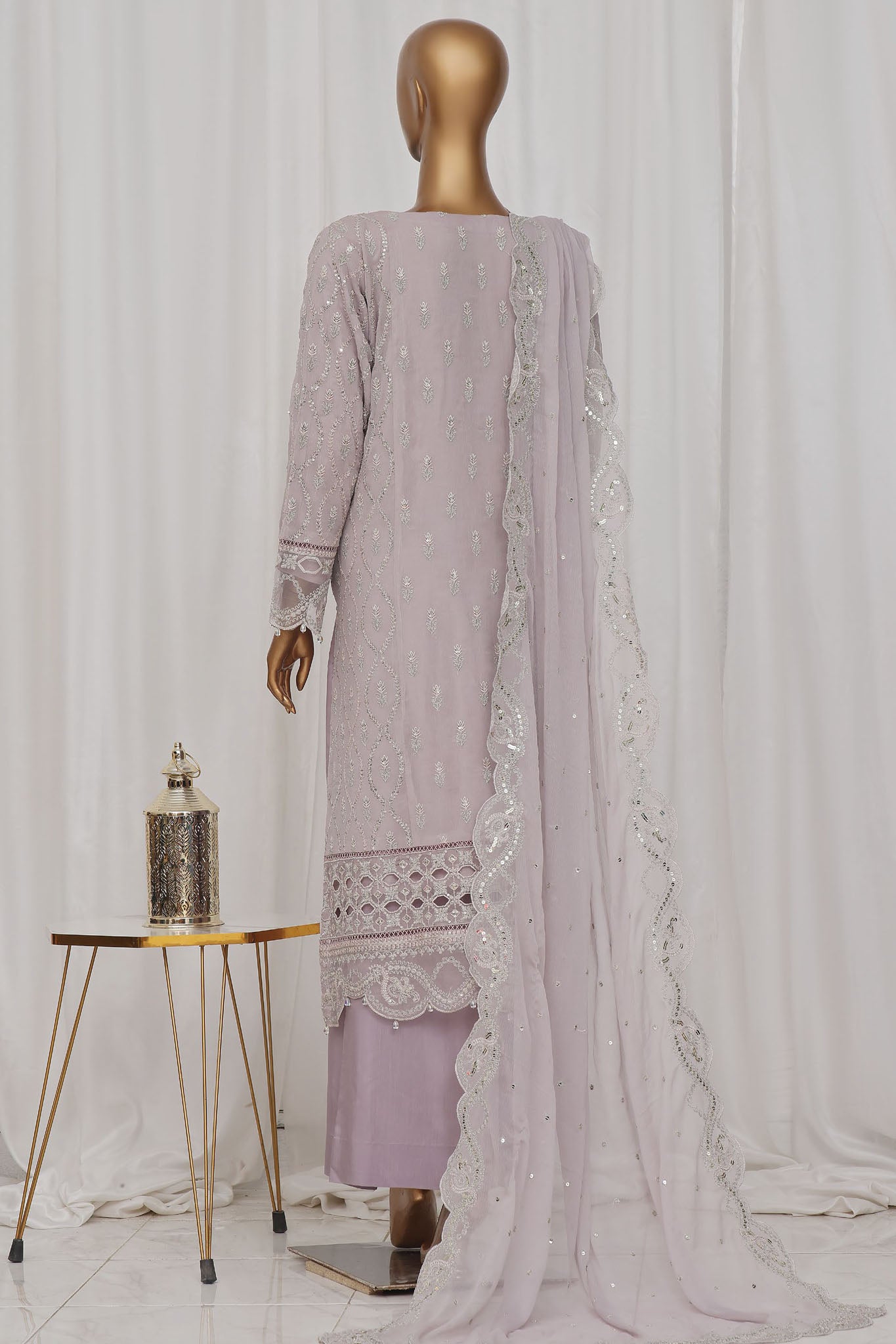 Afsany By Sada Bahar Stitched 3 Piece Luxury Formals Chiffon Vol-10 Collection'2024-Coral-Lilac