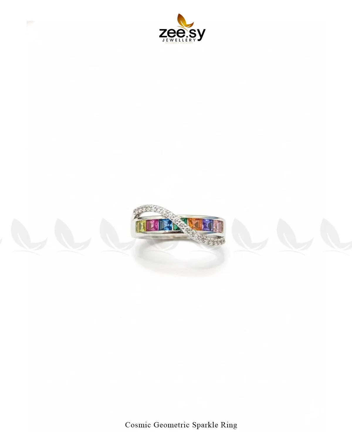 Cosmic Geometric Sparkle Ring - Zeesy Jewellery