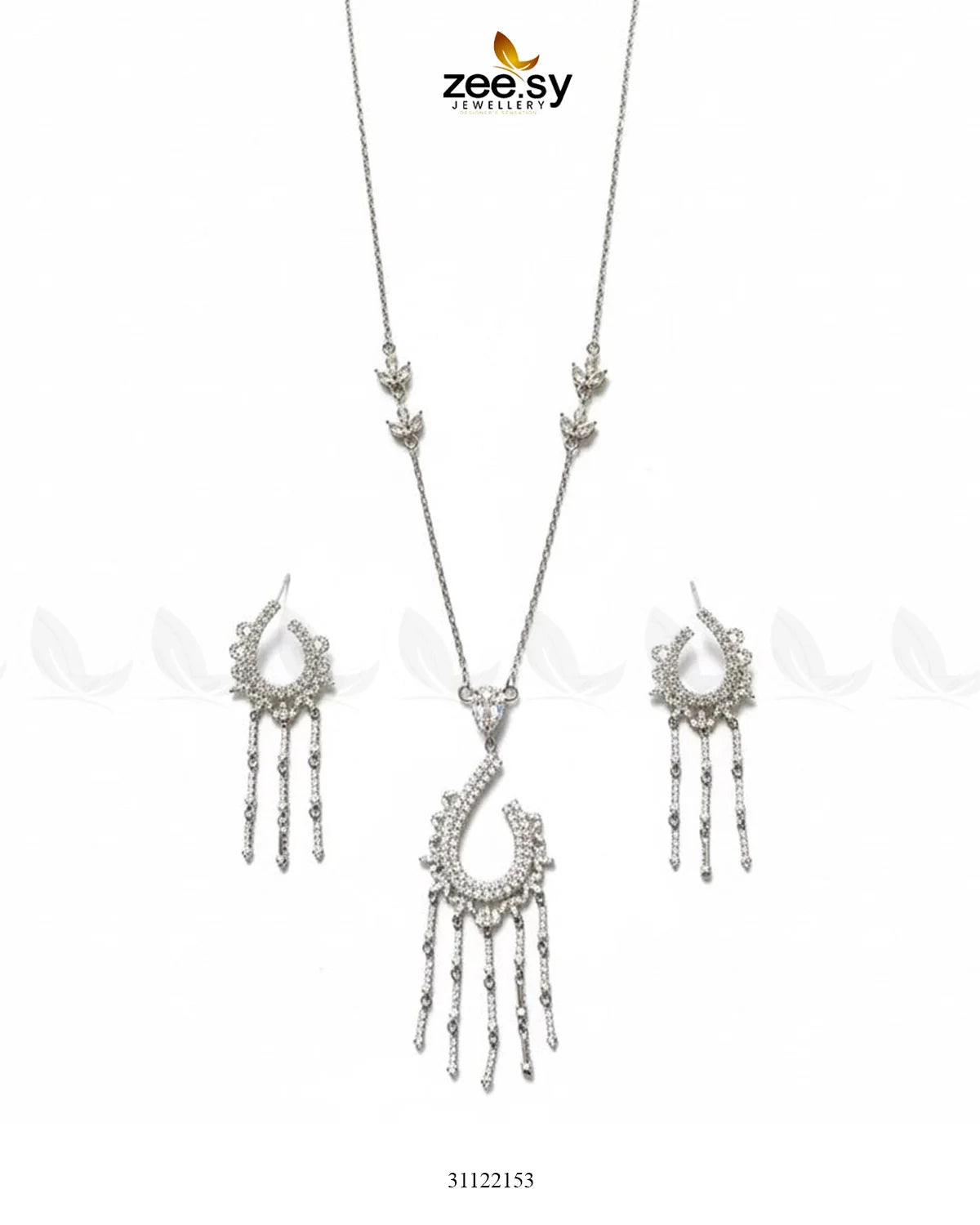 Crescent Tassel Drop Necklace Set - Zeesy Jewellery