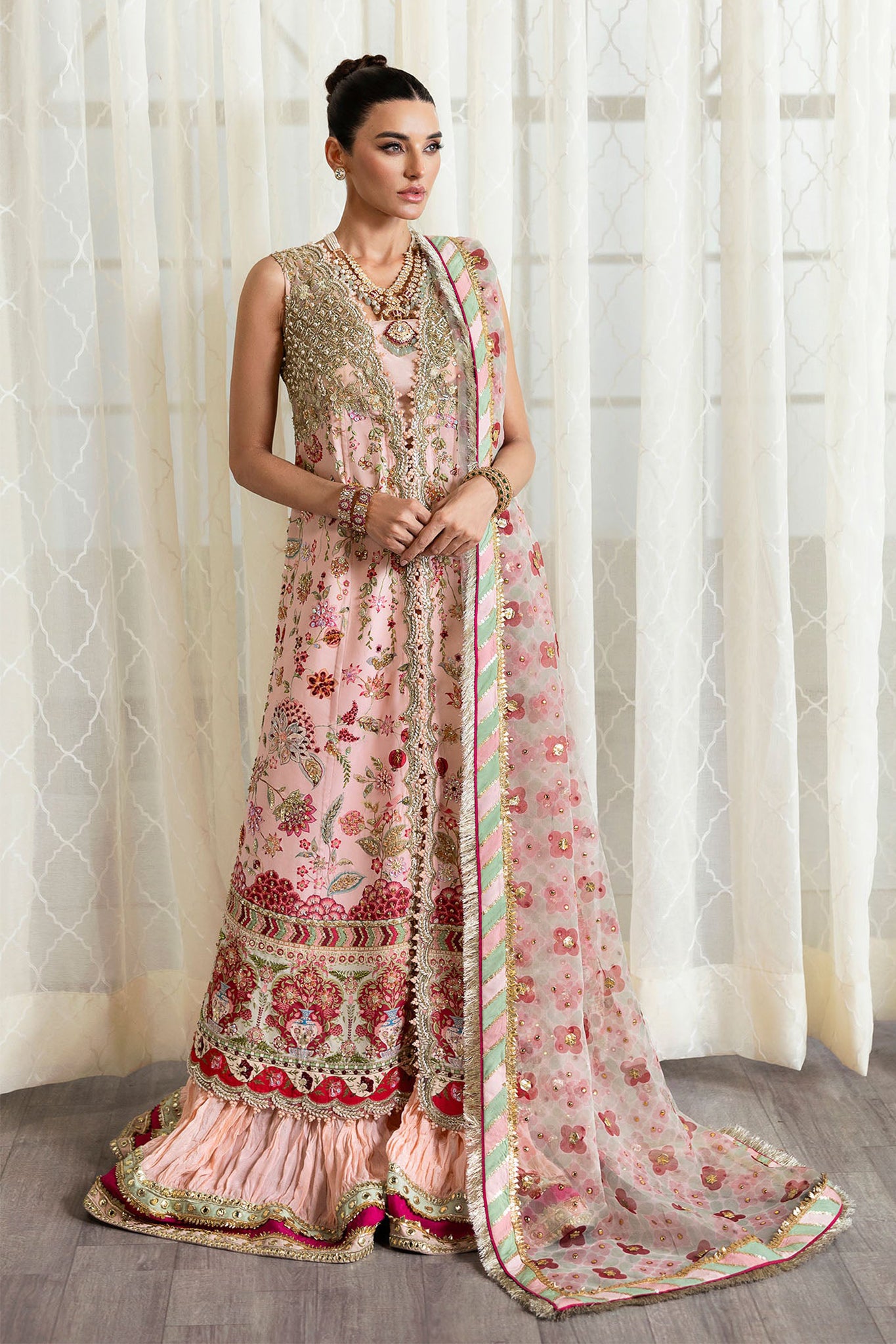 A Beautiful Chaos By Crimson X Saira Shakira Unstitched 3 Piece Wedding Collection'2024-06-Crystal Chinoiserie