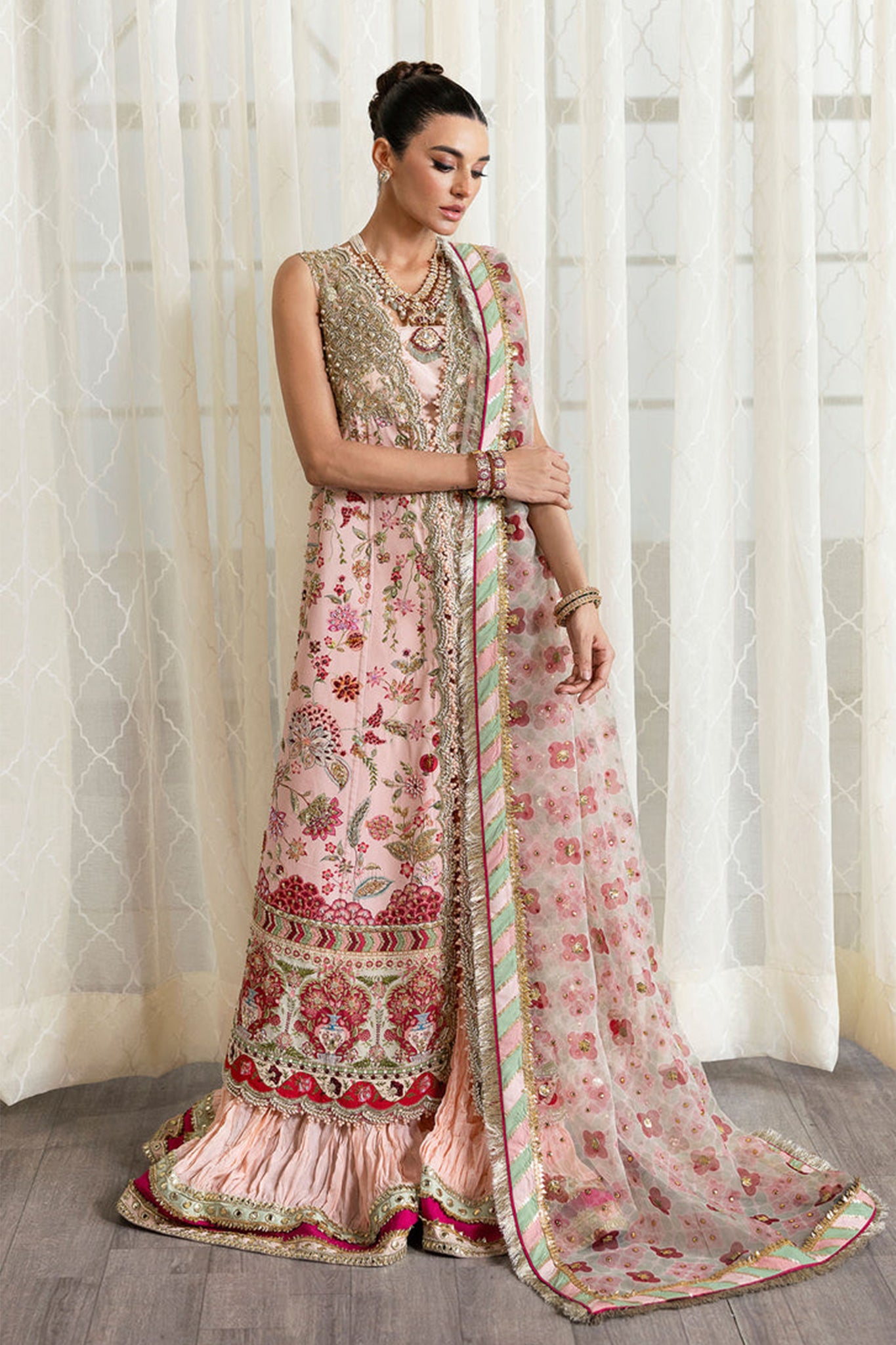 A Beautiful Chaos By Crimson X Saira Shakira Unstitched 3 Piece Wedding Collection'2024-06-Crystal Chinoiserie