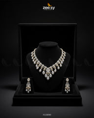 Crystal Dewdrop Gala Necklace Set - Zeesy Jewellery
