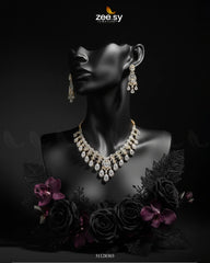 Crystal Dewdrop Gala Necklace Set - Zeesy Jewellery