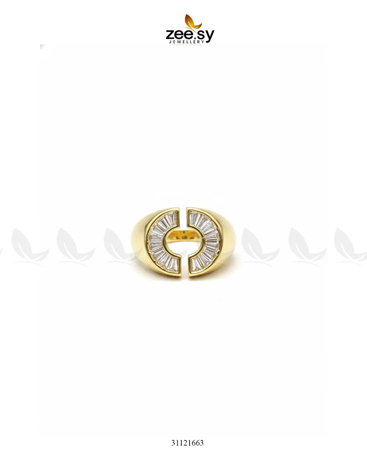 Curved Jewel Tone Ring - Zeesy Jewellery