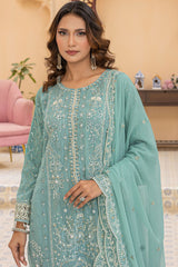 Maya By Azmeerah Stitched 3 Piece Hand Emb Chiffon Collection'2025-03-Cyanora