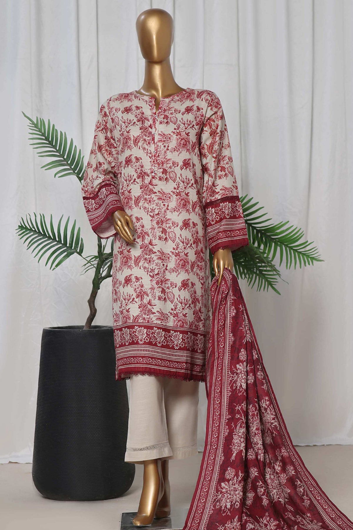 Sada Bahar Stitched 3 Piece Printed Khaddar Collection'2024