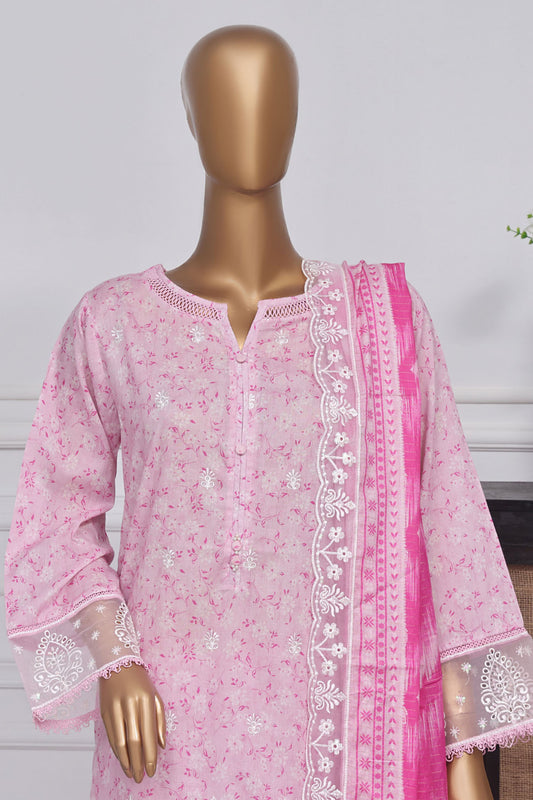 Amyrah By Sada Bahar Stitched 3 Piece Emb Festive Collection-CK-4064-Pink