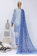 Sada Bahar Stitched 3 Piece Mid Summer Co Ords Collection'2024-D-5680-Sky Blue