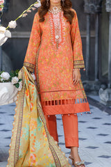 Cutwork Bliss By Al Zohaib Unstitched 3 Piece Lawn Vol-02 Collection'2024-D-01