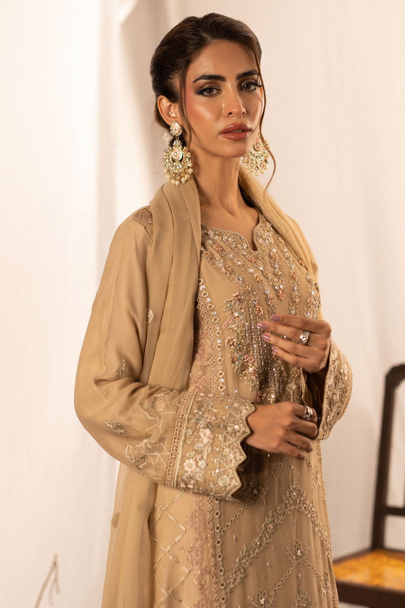 Dastan By Guzel Stitched 3 Piece Luxury Formals Collection'2024-D-01