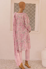 HZ Threads Unstitched 3 Piece Digital Printed Emb Lawn Collection'2024-TEC-938