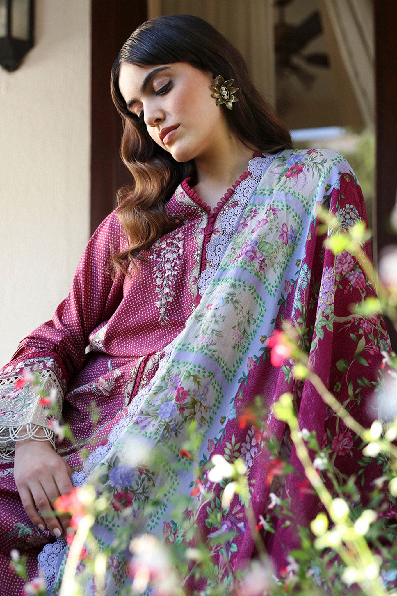 Aylin By Republic Unstitched 3 Piece Emb Lawn Summer Collection'2024-D-02-A-Fleur