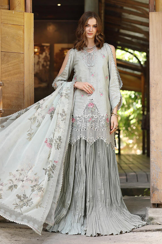 Noor By Saadia Asad Unstitched 3 Piece Eid Luxe Printedkari Collection-02-A