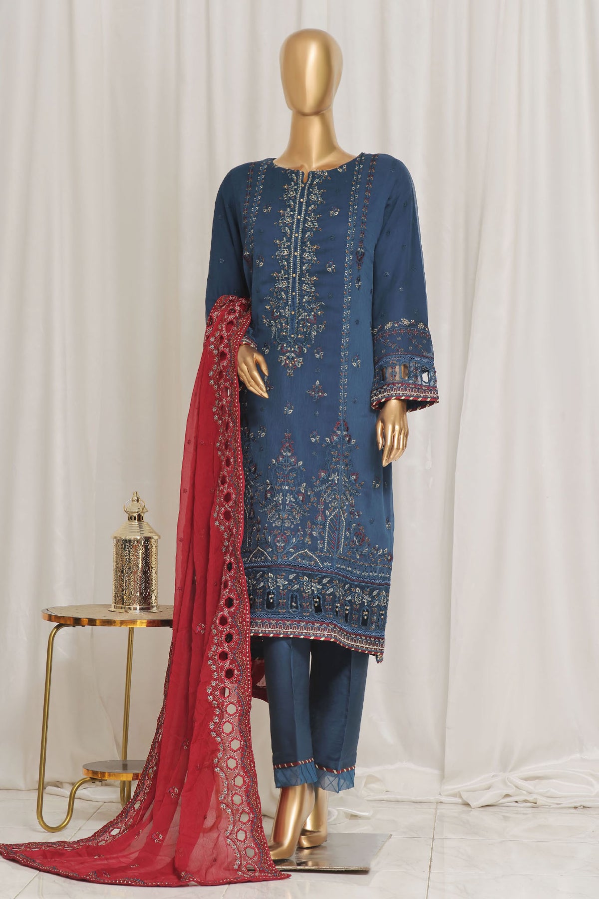 Afsany by Sada Bahar Stitched 3 Piece Luxury Chiffon Vol-11 Collection'2024-D-02-Blue