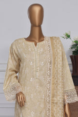 Amyrah By Sada Bahar Stitched 3 Piece Emb Festive Collection-D-02-Cream