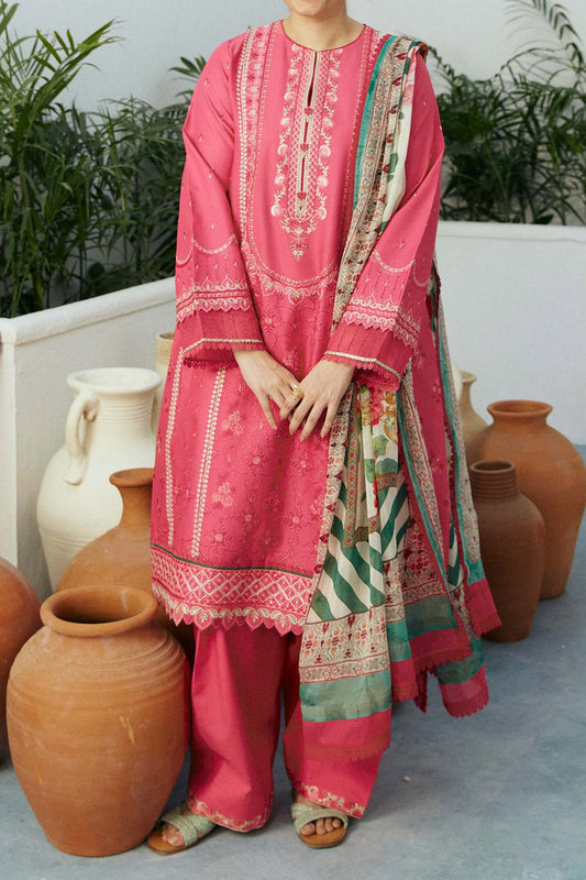 Coco By Zara Shah Jahan Unstitched 3 Piece Eid Edit Emb Lawn Collection'2024-D-02-Gul