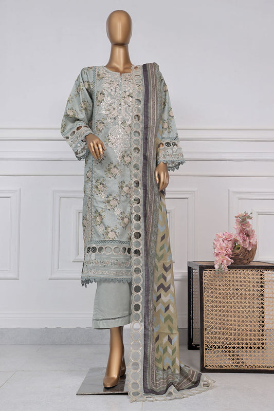 Signature By Sada Bahar Stitched 3 Piece Festive Emb Lawn Collection'2025-D-4015-Mint