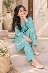 Aroob Stitched Co Ords Summer Suit-D-0276 GREEN